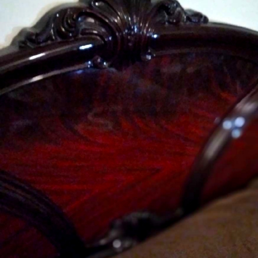 Mahoghany headboard carved wood solid 6 foot